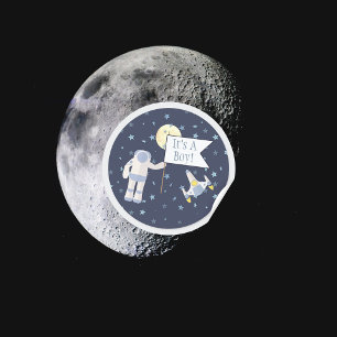 Sticker Rond Espace extra-atmosphérique C'est un garçon !