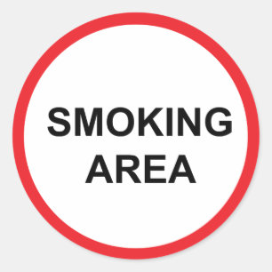Sticker Rond espace fumeur