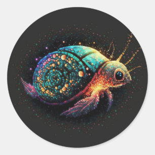 Sticker Rond Espace Hermitcrab/Tortue