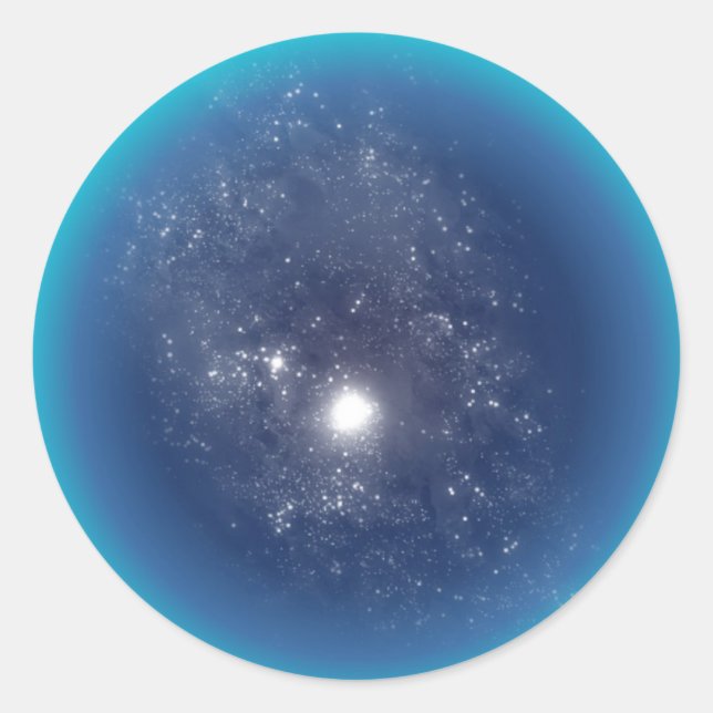 Sticker Rond Espace profond (Devant)