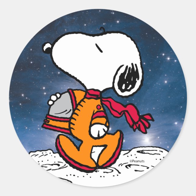 Sticker Rond ESPACE | Snoopy (Devant)