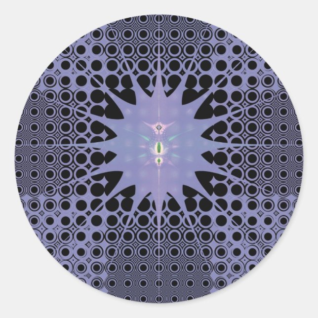 Sticker Rond Espace Violet (Devant)