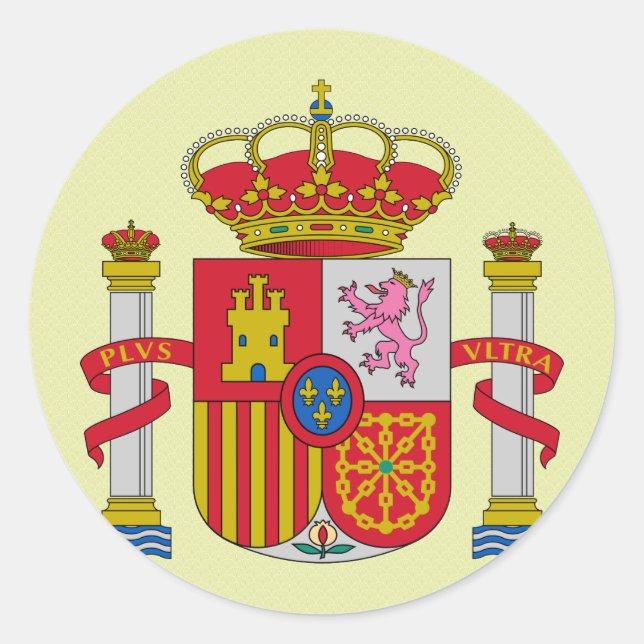 Sticker Rond Espagne Détail des armoiries (Devant)
