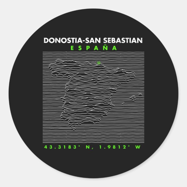 Sticker Rond Espagne Donostia-San Sebastian (Devant)