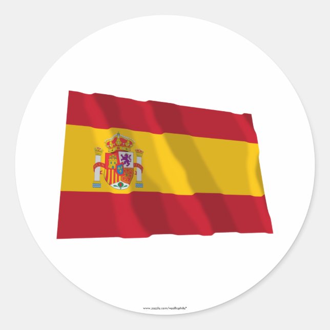 Sticker Rond Espagne - Drapeau (Devant)