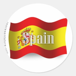 Sticker Rond Espagne - Drapeau
