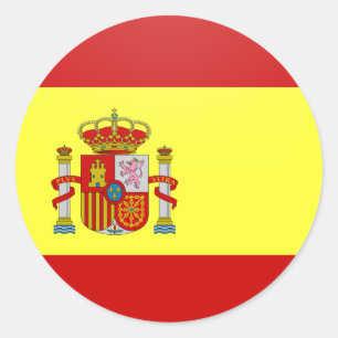 Sticker Rond Espagne qualité Cercle de Drapeau