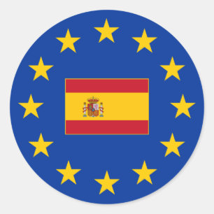Sticker rond Espagne Union européenne