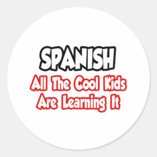 Sticker Rond Espagnol...Tous Les Enfants Cool