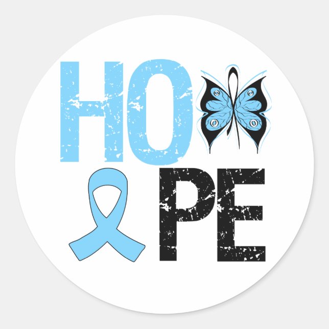 Sticker Rond Espérance de sensibilisation au cancer de la prost (Devant)