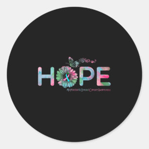 Sticker Rond Espère Papillon Métastatique Sensibilisation au ca