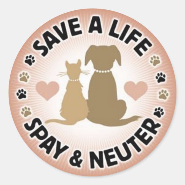 Sticker Rond espionner et neutraliser vos animaux de compagnie (Devant)