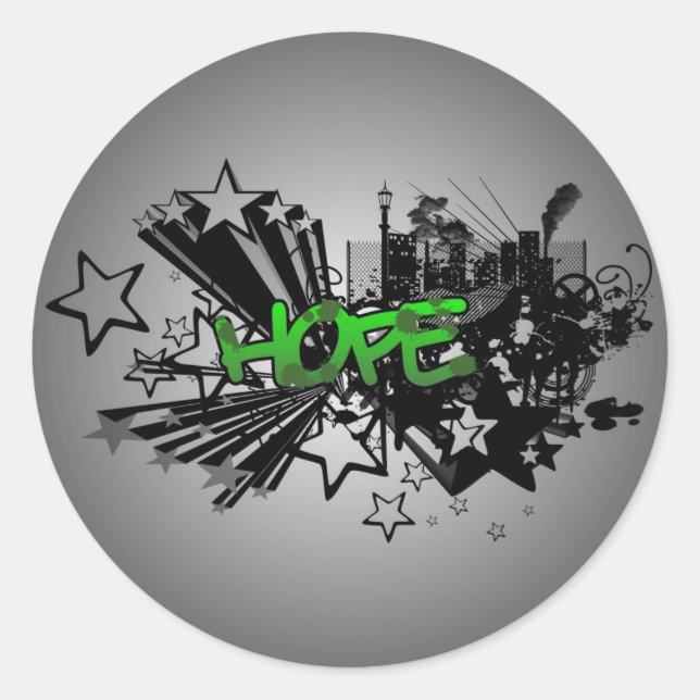 STICKER ROND ESPOIR (Devant)
