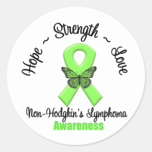 Sticker Rond Espoir de lymphome non Hodgkinien