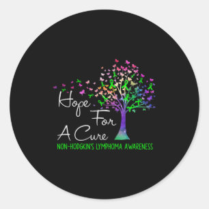 Sticker Rond Espoir D'Un Traitement Non-Hodgkins Lymphoma Sensi