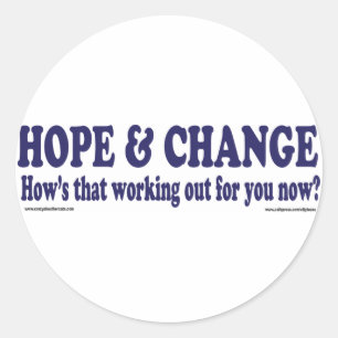Sticker Rond ESPOIR et changement annonce que travailler pour v