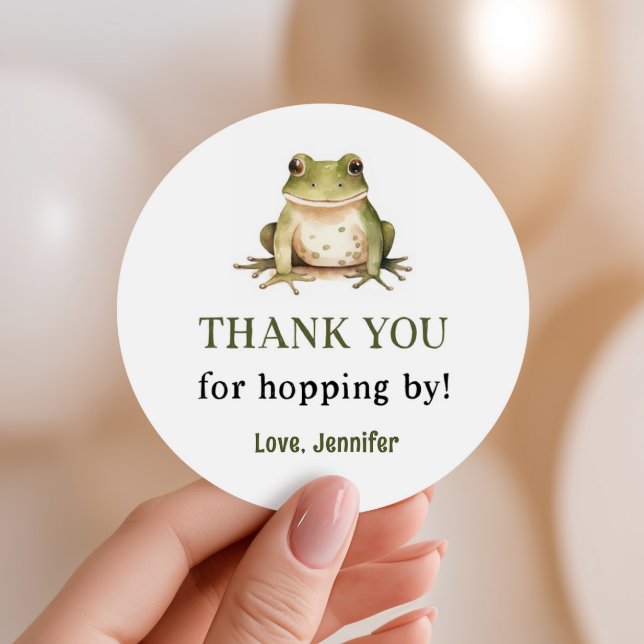 Sticker Rond Espoir sur le Baby shower de la grenouille (Créateur téléchargé)