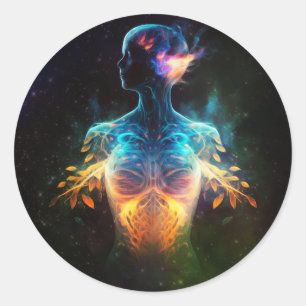 Sticker Rond Espoir Vivant Énergie Spirituelle