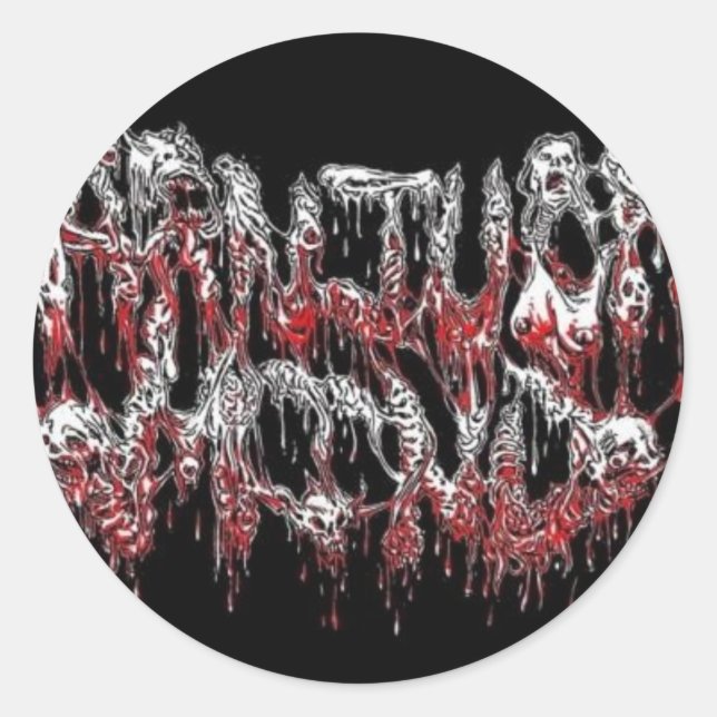 Sticker Rond esprit carnivore (Devant)