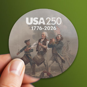 Sticker Rond Esprit de 76 - 250e anniversaire de l'Amérique