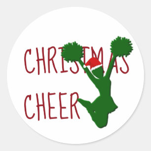 Sticker Rond Esprit de vacances de pom-pom girl d'acclamation