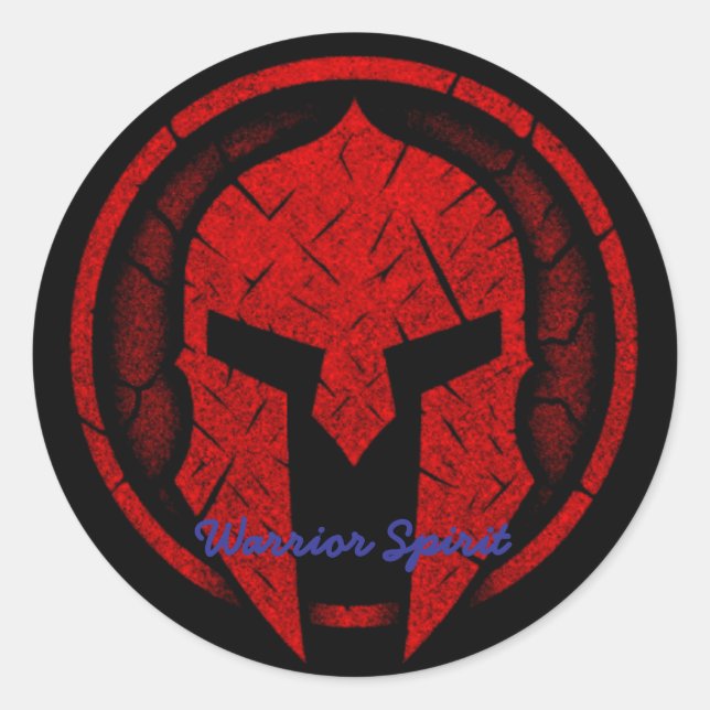 Sticker Rond Esprit guerrier (Devant)