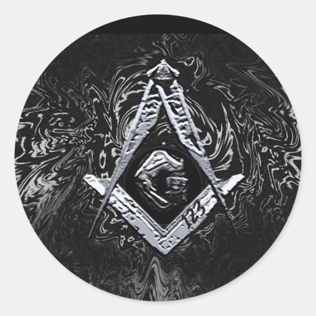 Sticker Rond Esprit maçonnique (SilverySwish) (Devant)