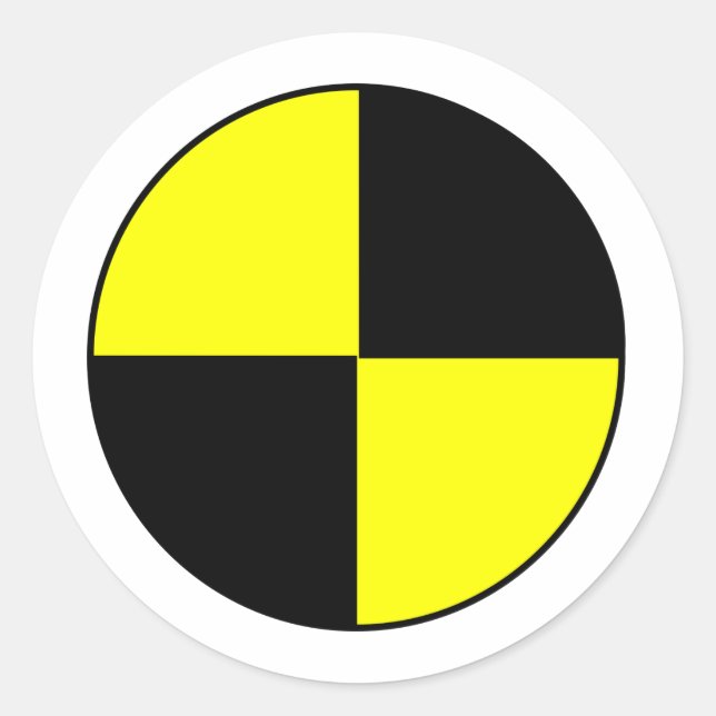 Sticker Rond Essai d'écrasement (Devant)