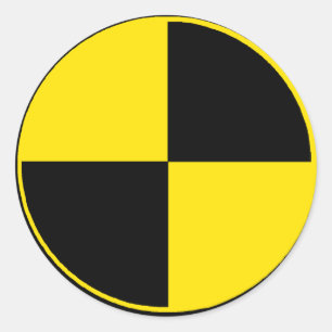Sticker Rond Essai d'écrasement