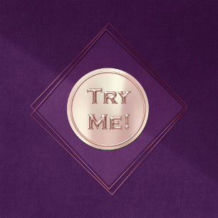 Sticker Rond Essayez-moi Blush Rose Pearly Tester Exemple Conte