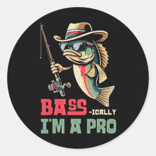 Sticker Rond Essentiellement je suis un pro drôle des amateurs