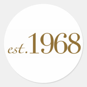 Sticker Rond Est 1968