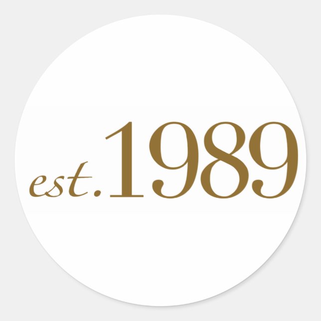 Sticker Rond Est 1989 (Devant)