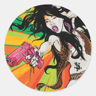 Sticker Rond Est sauvage sauvage