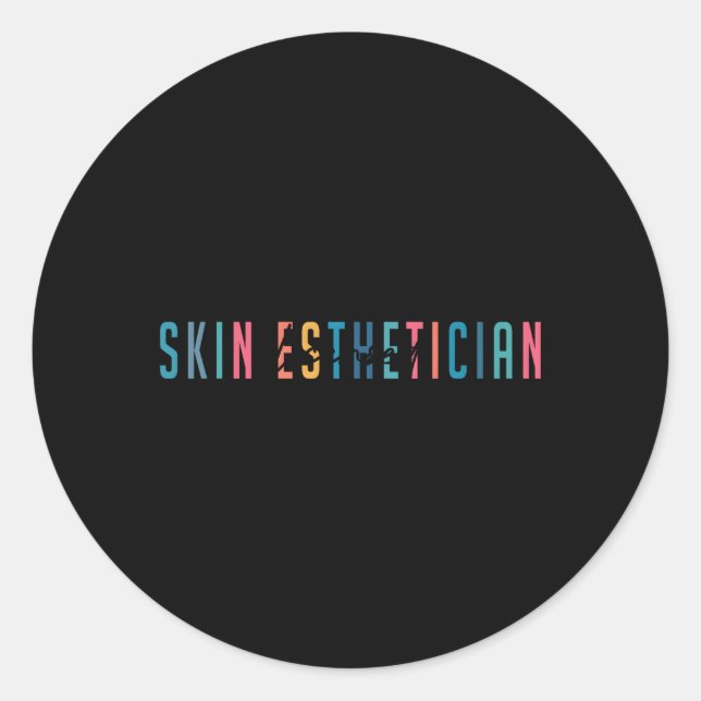 Sticker Rond Esthéticien de la peau (Devant)