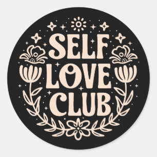 Sticker Rond Esthétique du club d'amour personnel