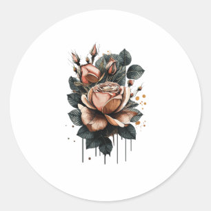 Sticker Rond Esthétique Fée Goblincore Et Cottagecore Champigno