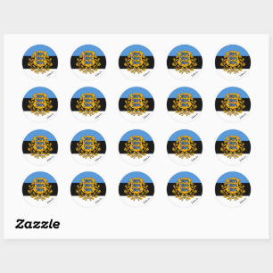 Sticker Rond Estonie & drapeau estonien patriotes, vacances / s