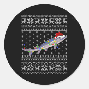 Sticker Rond Esturgeons Poisson Style Ejac