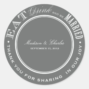 STICKER ROND ET ÊTRE MARIÉ   BÂTIMENTS DE FAVEUR