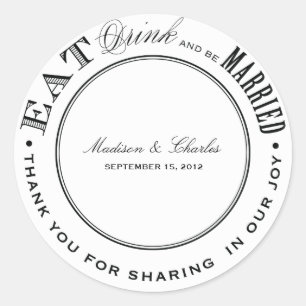 STICKER ROND ET ÊTRE MARIÉ   BÂTIMENTS DE FAVEUR