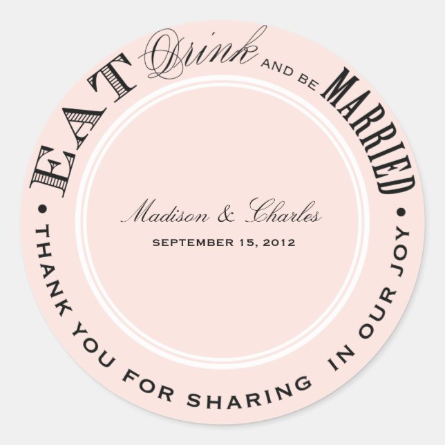 STICKER ROND ET ÊTRE MARIÉ | BÂTIMENTS DE FAVEUR (Devant)