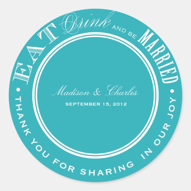 STICKER ROND ET ÊTRE MARIÉ | BÂTIMENTS DE FAVEUR (Devant)