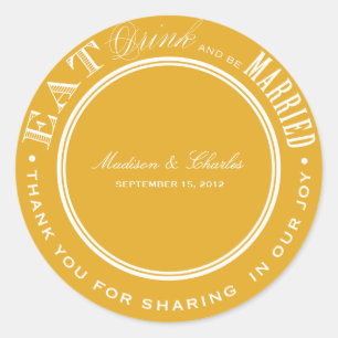STICKER ROND ET ÊTRE MARIÉ   BÂTIMENTS DE FAVEUR