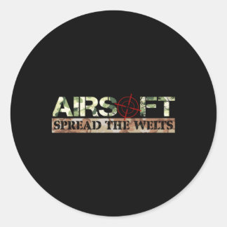 Sticker Rond Étaler Le Fusil À Capuchon Airsoft Bb
