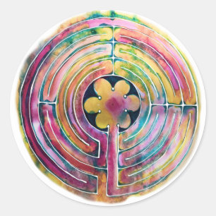 Sticker Rond Etanche Labyrinthe