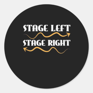 Sticker Rond Étape Acteur Étape Gauche Droite