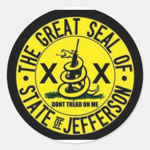 Sticker Rond État de Jefferson