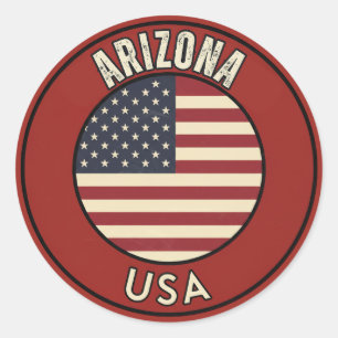Sticker Rond État du Grand Canyon - Aventure en Arizona