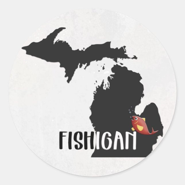 Sticker Rond État du Michigan (Devant)